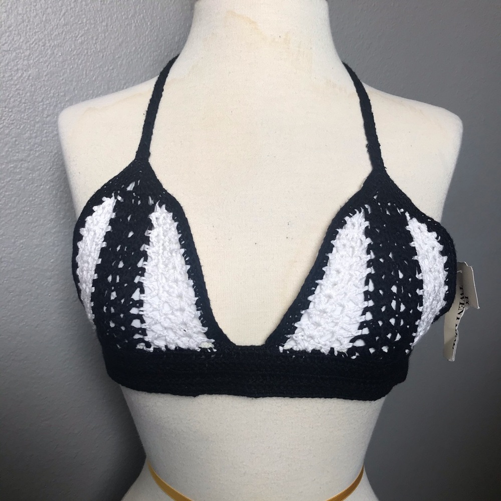 Knit bikini triangle swimsuit top forever 21